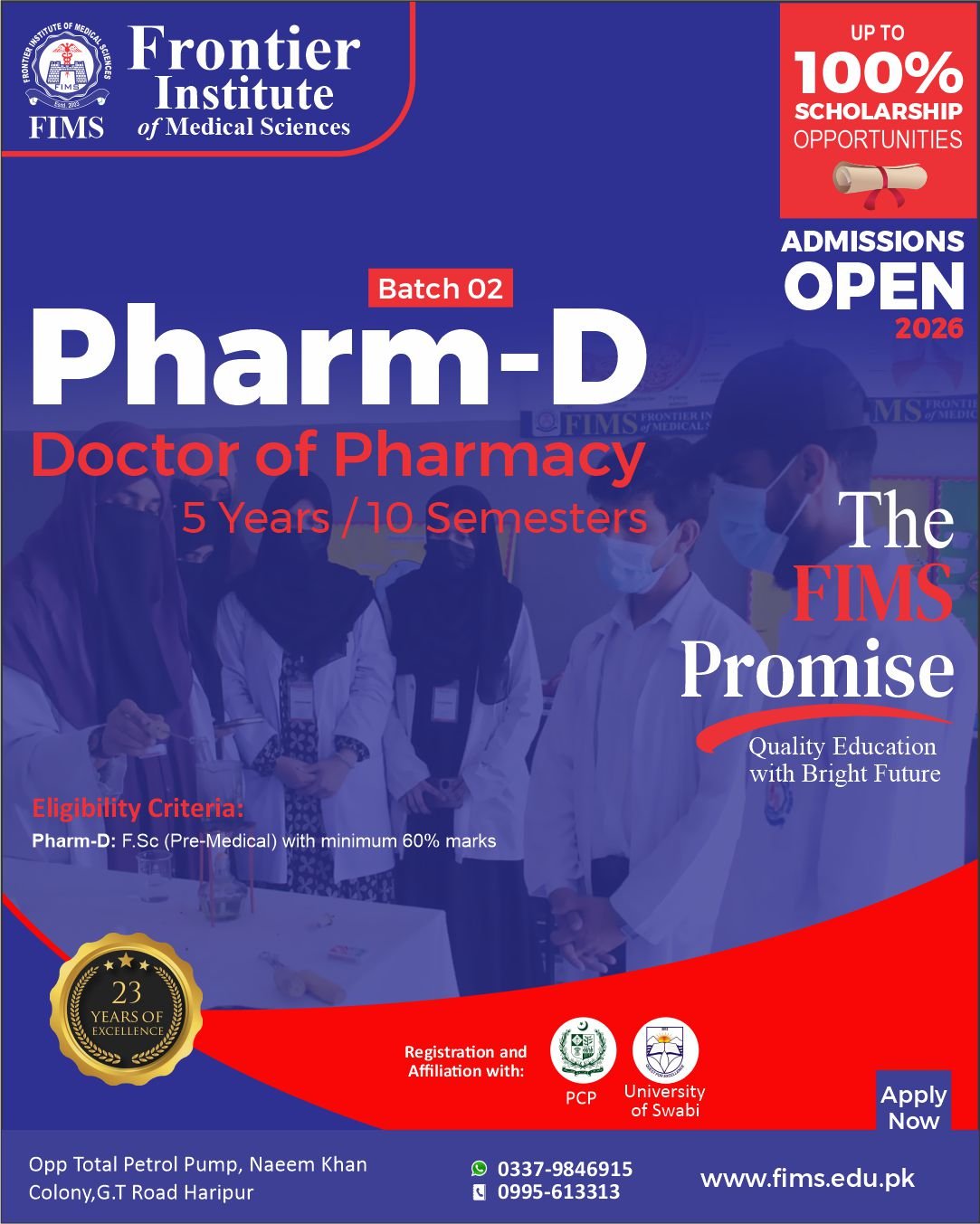 Fims Haripur Post With Eligiblity and register and affiliations 2026 - 6